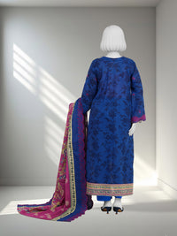 Embroidered Chikankari Khaddar 3Pc Unstitched Suit  | PJBCKU251163A