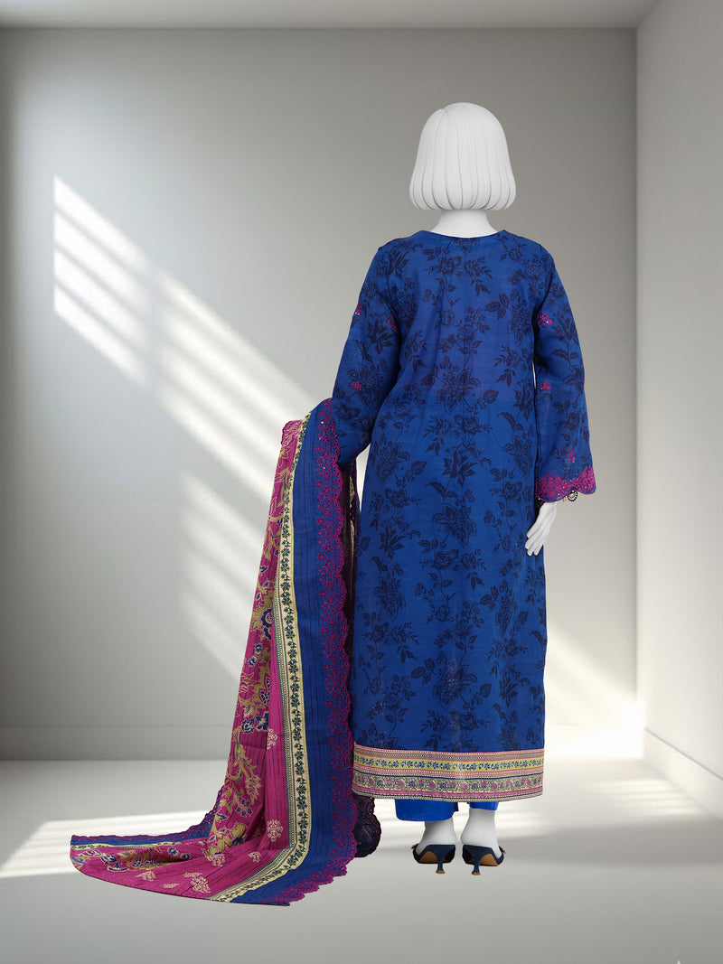 Embroidered Chikankari Khaddar 3Pc Unstitched Suit  | PJBCKU251163A