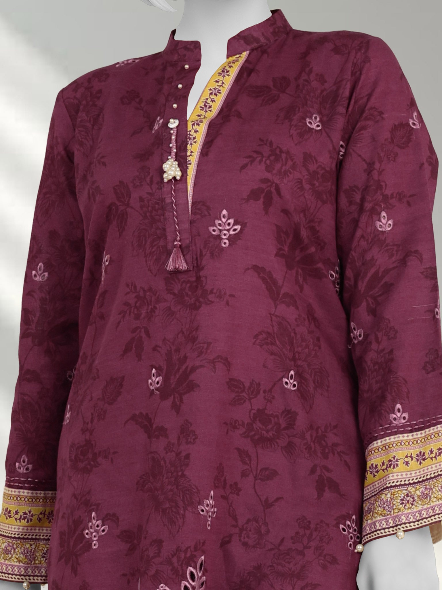 Embroidered Chikankari Khaddar 3Pc Unstitched Suit  | PJBCKU251163B