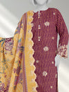 Embroidered Chikankari Khaddar 3Pc Unstitched Suit  | PJBCKU251164B
