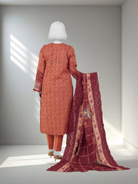 Embroidered Chikankari Khaddar 3Pc Unstitched Suit  | PJBCKU251165A