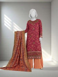 Embroidered Chikankari Khaddar 3Pc Unstitched Suit  | PJBCKU251166A