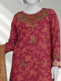 Embroidered Chikankari Khaddar 3Pc Unstitched Suit  | PJBCKU251166A