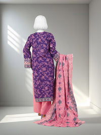 Embroidered Chikankari Khaddar 3Pc Unstitched Suit  | PJBCKU251166B