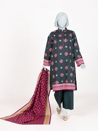Printed Khaddar 3Pc Stitched Suit | PJBKS251141A