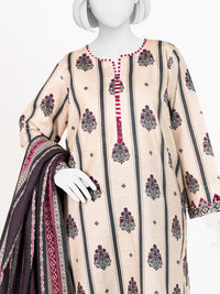 Printed Khaddar 3Pc Stitched Suit | PJBKS251142A