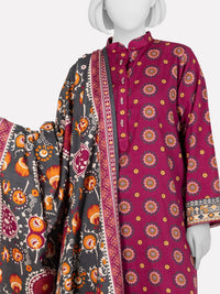 Printed Khaddar 3Pc Stitched Suit | PJBKS251143A