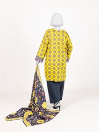 Printed Khaddar 3Pc Stitched Suit | PJBKS251143B