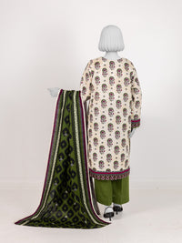Printed Khaddar 3Pc Stitched Suit | PJBKS251144A