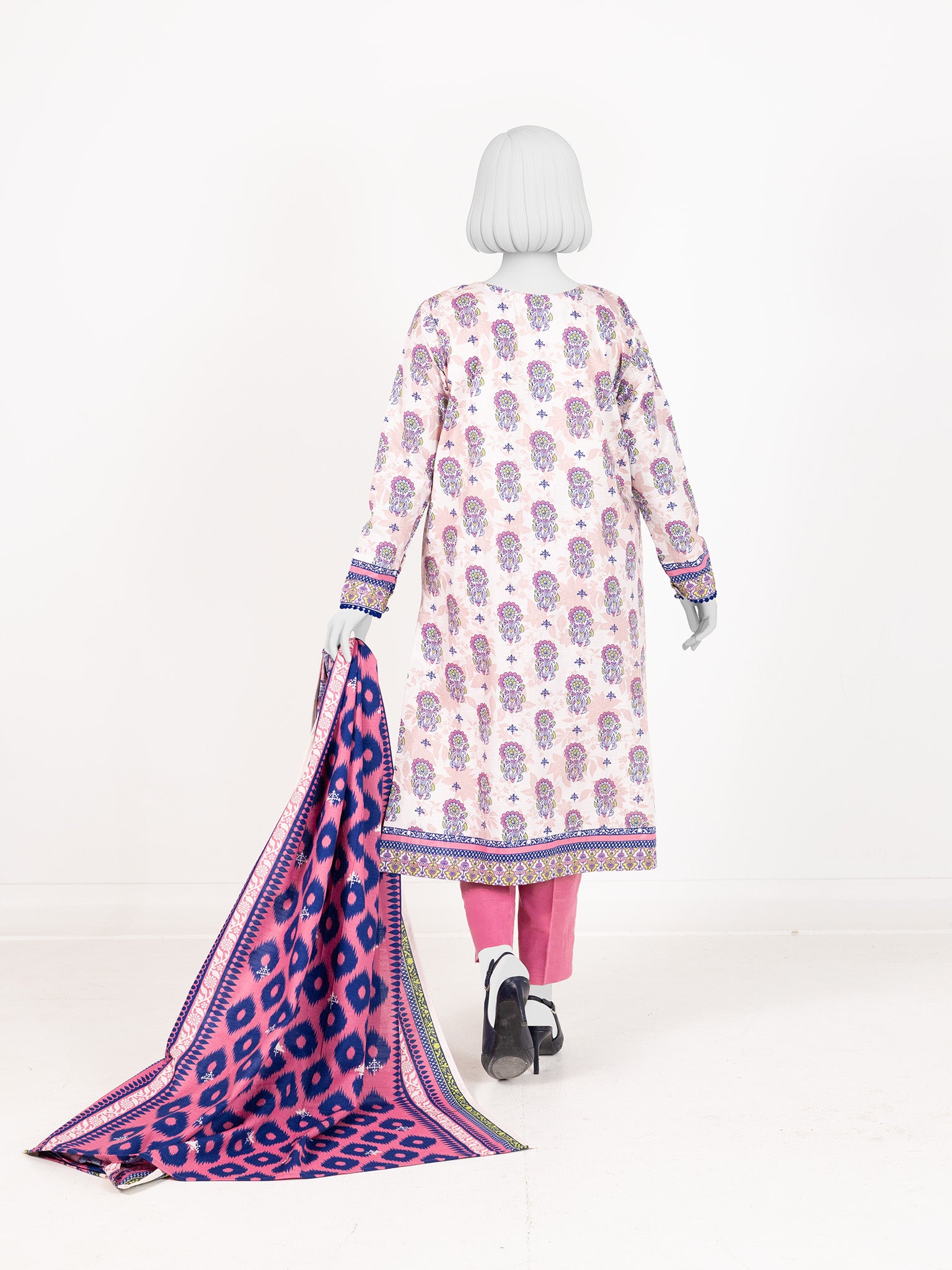 Printed Khaddar 3Pc Stitched Suit | PJBKS251144B