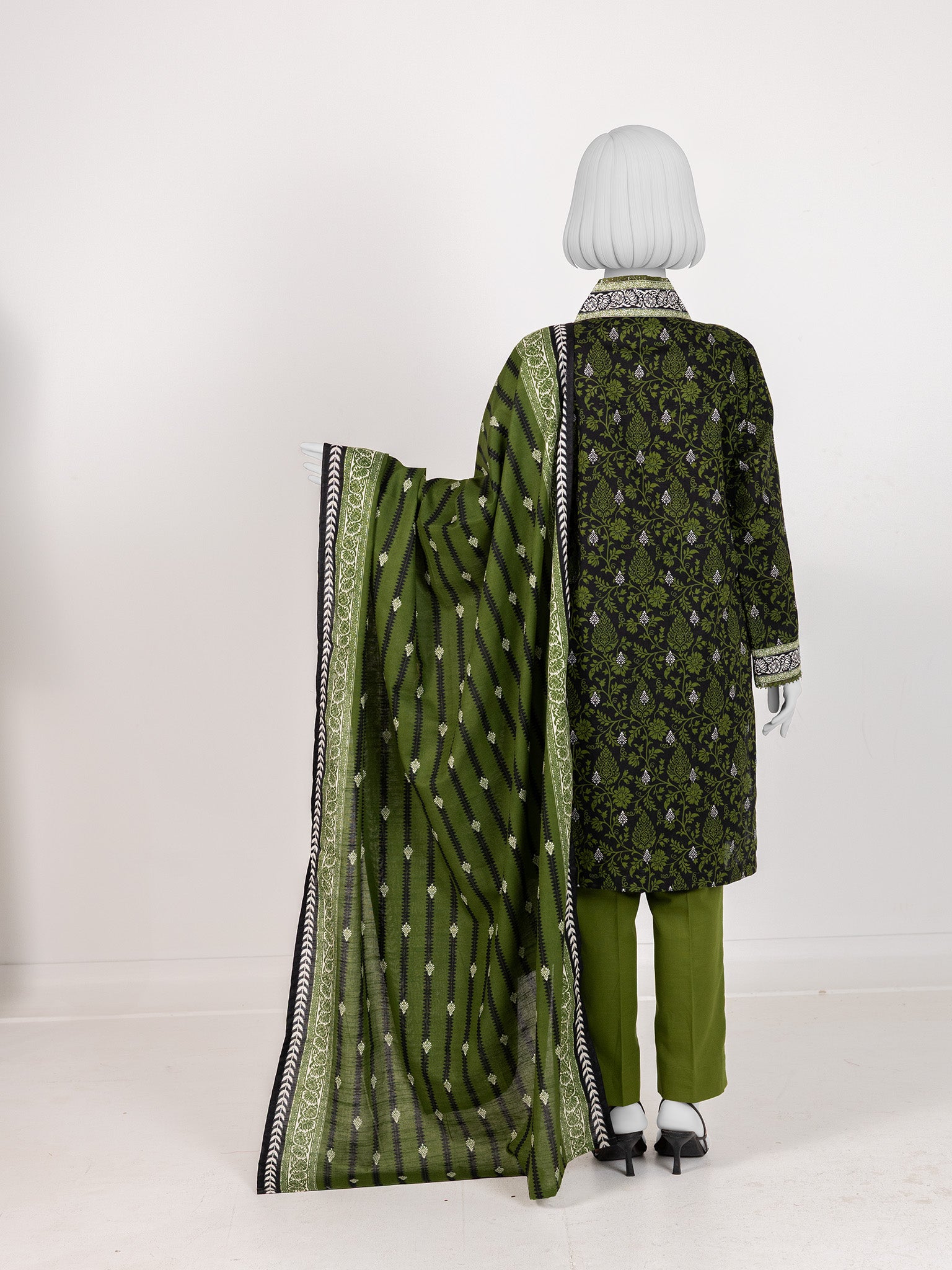 Printed Khaddar 3Pc Stitched Suit | PJBKS251145A