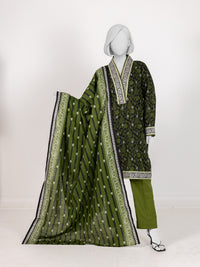 Printed Khaddar 3Pc Stitched Suit | PJBKS251145A