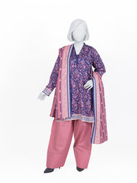 Printed Khaddar 3Pc Stitched Suit | PJBKS251145B