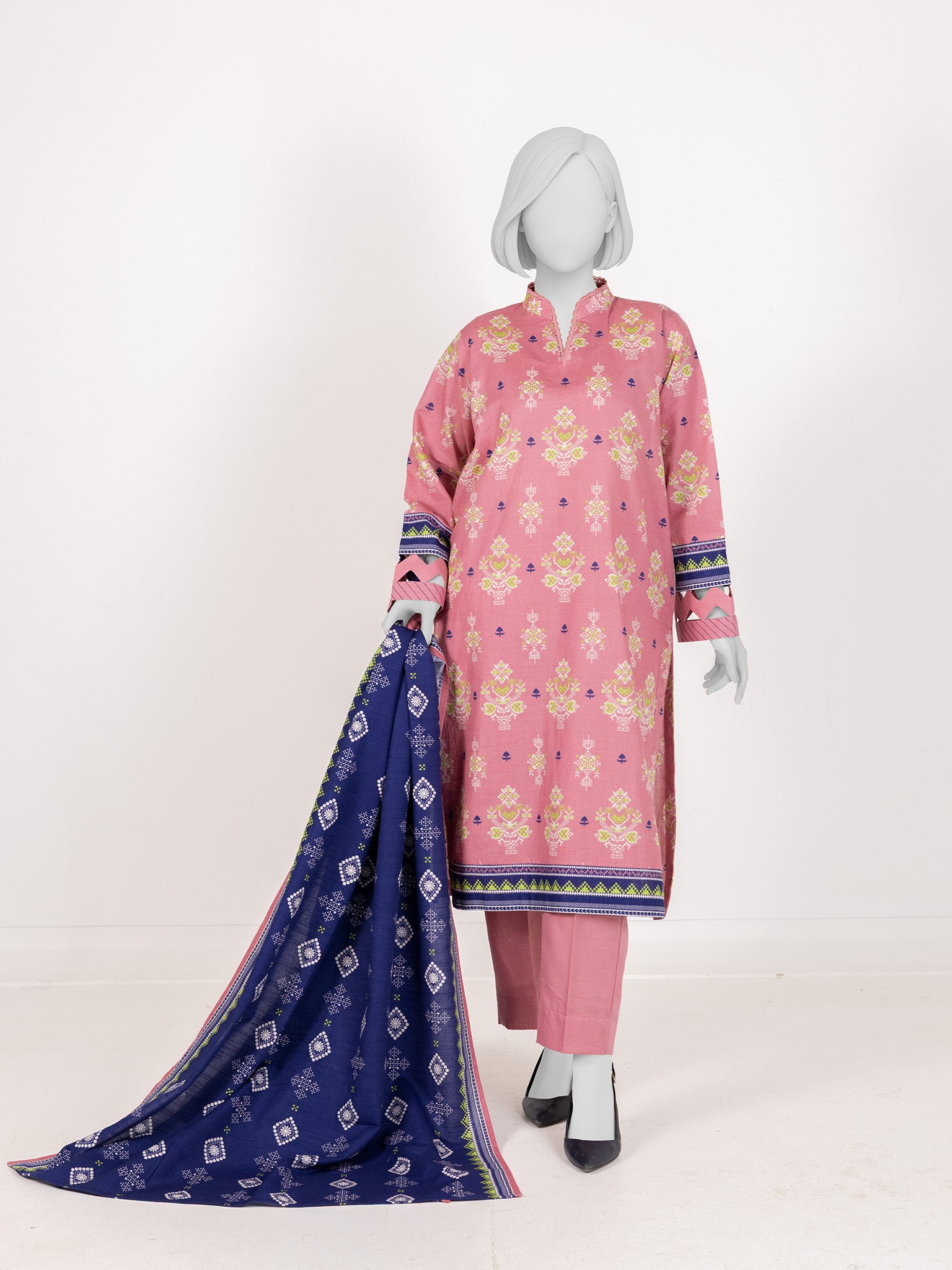 Printed Khaddar 3Pc Stitched Suit | PJBKS251146B