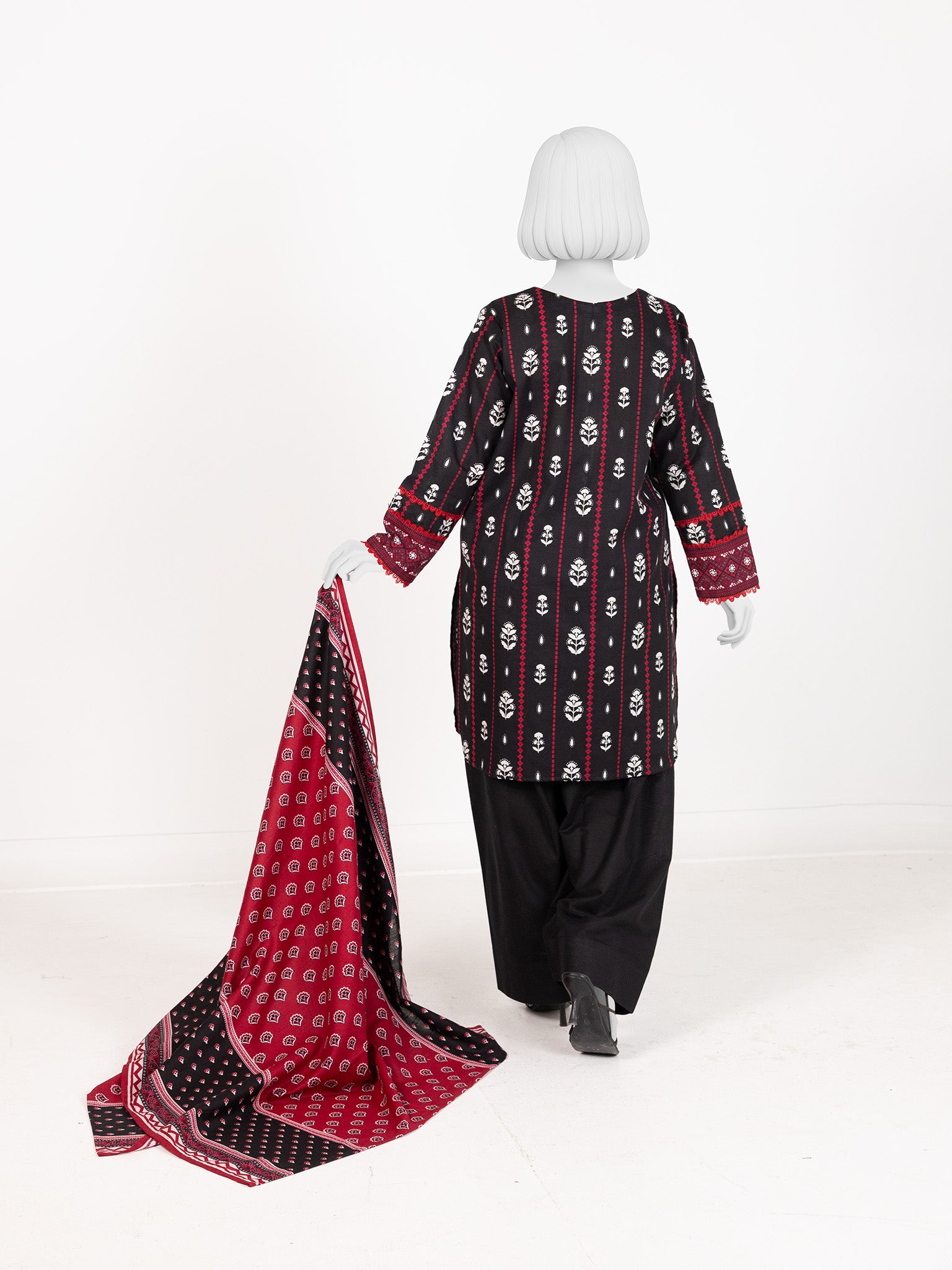 Printed Khaddar 3Pc Stitched Suit | PJBKS251148A