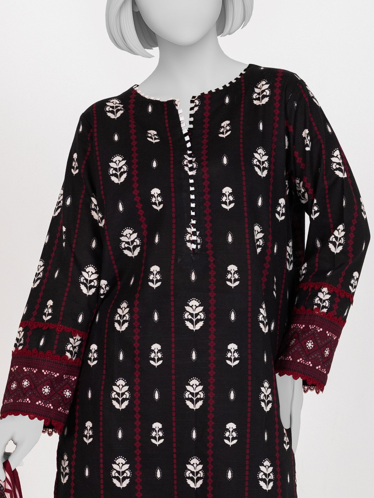 Printed Khaddar 3Pc Stitched Suit | PJBKS251148A