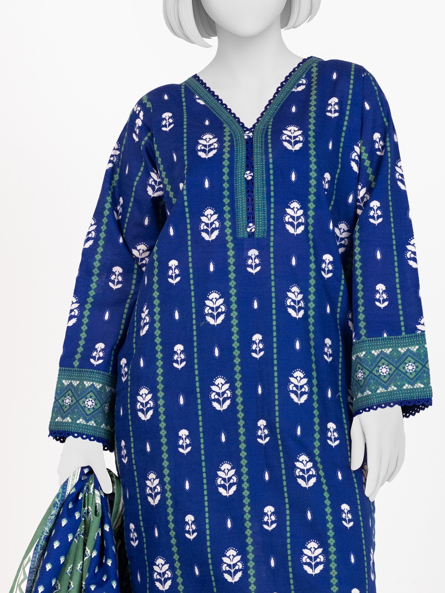 Printed Khaddar 3Pc Stitched Suit | PJBKS251148B