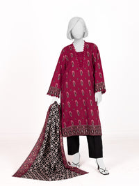 Printed Khaddar 3Pc Stitched Suit | PJBKS251149A