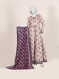 Printed Khaddar 3Pc Unstitched Suit | PJBKU251144B