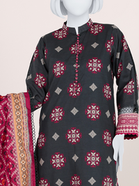 Printed Khaddar 3Pc Unstitched Suit | PJBKU251141A