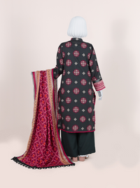 Printed Khaddar 3Pc Unstitched Suit | PJBKU251141A