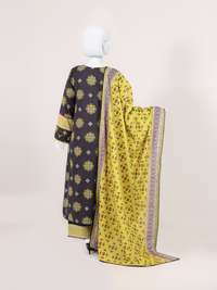 Printed Khaddar 3Pc Unstitched Suit | PJBKU251141B