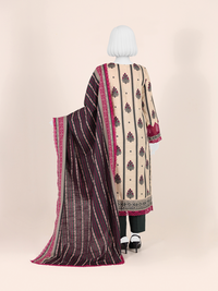 Printed Khaddar 3Pc Unstitched Suit | PJBKU251142A