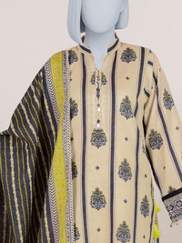 Printed Khaddar 3Pc Unstitched Suit | PJBKU251142B