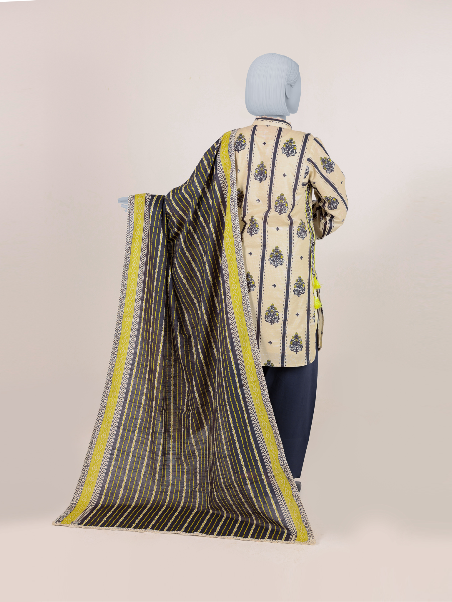 Printed Khaddar 3Pc Unstitched Suit | PJBKU251142B