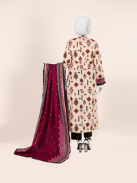 Printed Khaddar 3Pc Unstitched Suit | PJBKU251147A
