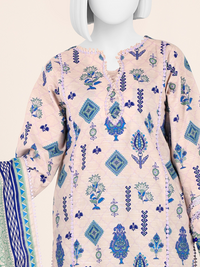 Printed Khaddar 3Pc Unstitched Suit | PJBKU251147B