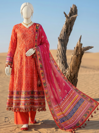 Unstitched Printed Chunri | PJBWCU-260318