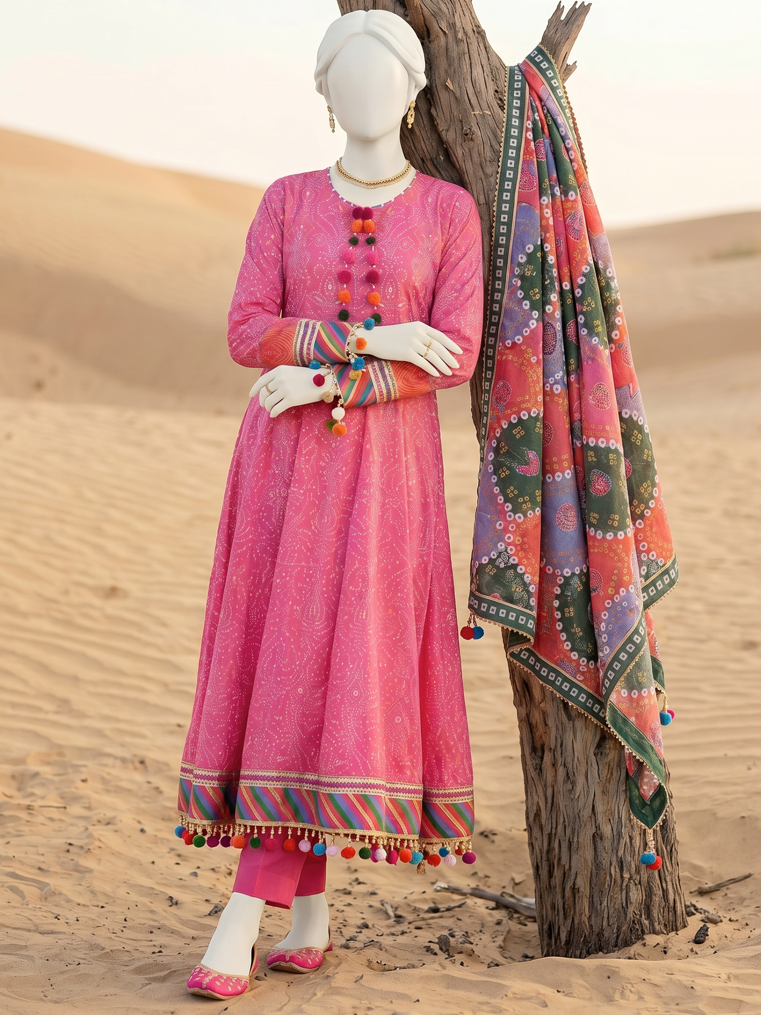 Unstitched Printed Chunri | PJBWCU-260319