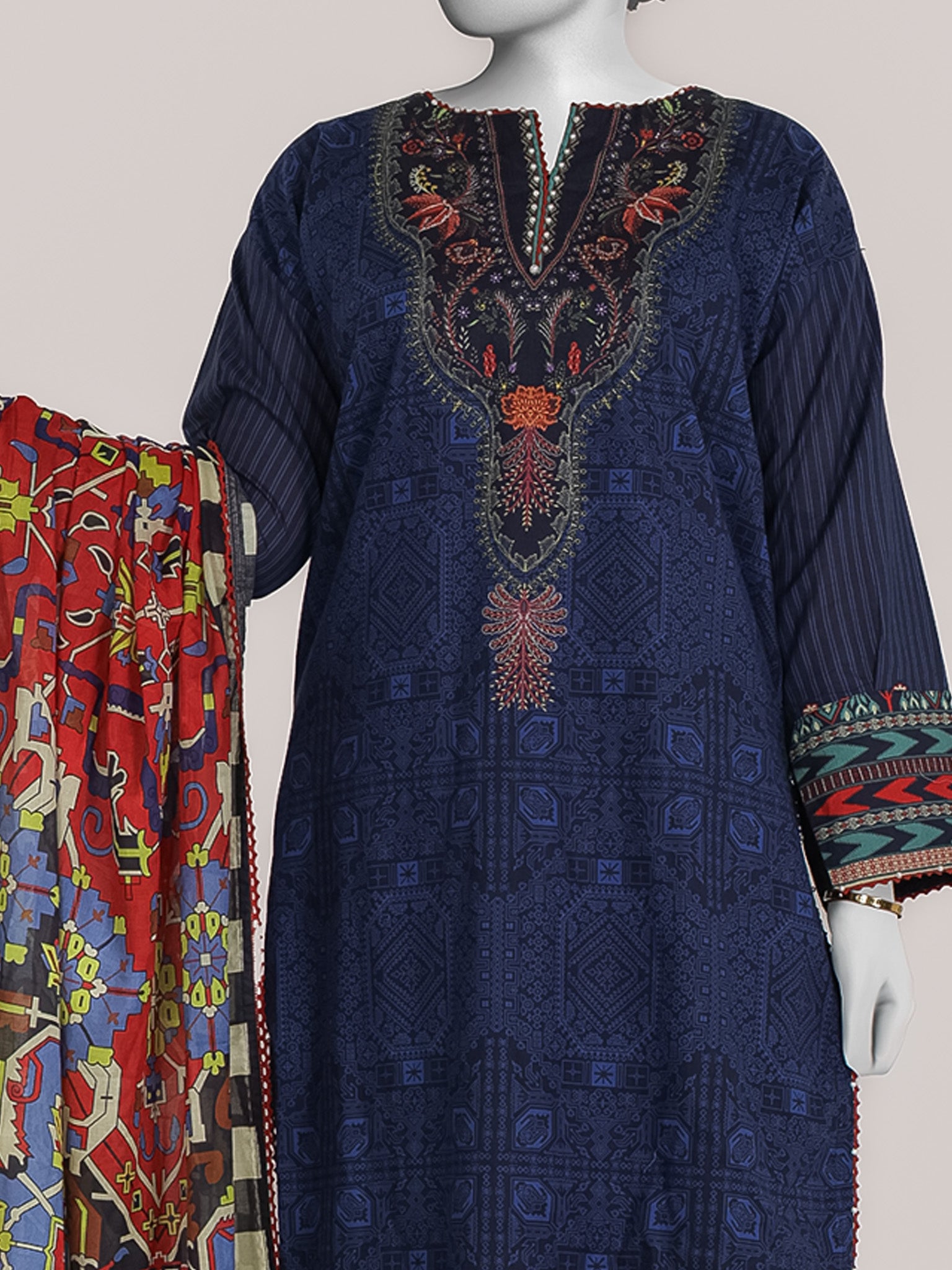 Lawn Printed 3 Piece Unstitched | PJBWU-2601120