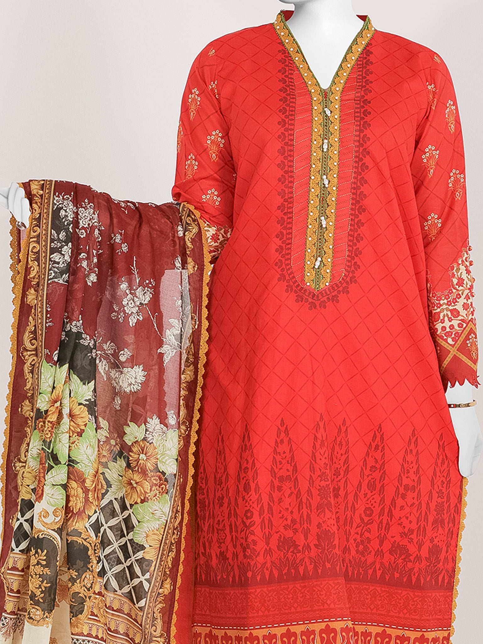 Lawn Printed 3 Piece Unstitched | PJBWU-2601129