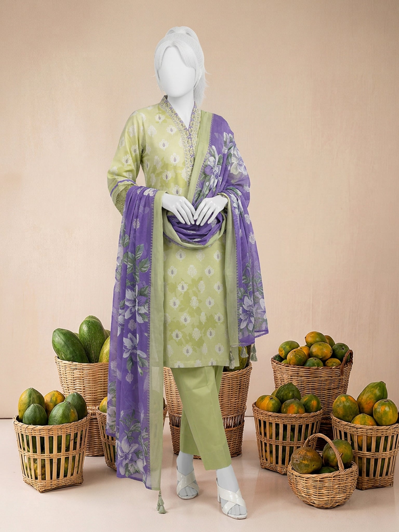 Lawn  Printed 3 Piece Unstitched | PJBWU-2601145