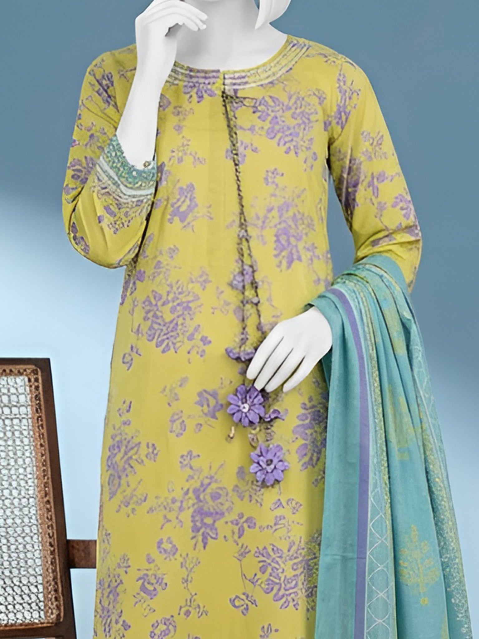 Lawn  Printed 3 Piece Unstitched | PJBWU-2601154B