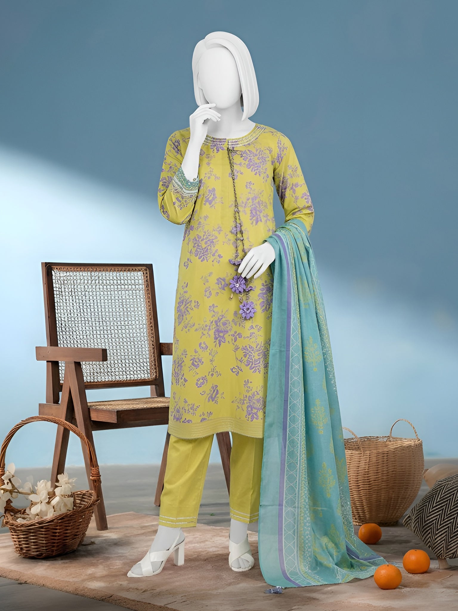 Lawn  Printed 3 Piece Unstitched | PJBWU-2601154B