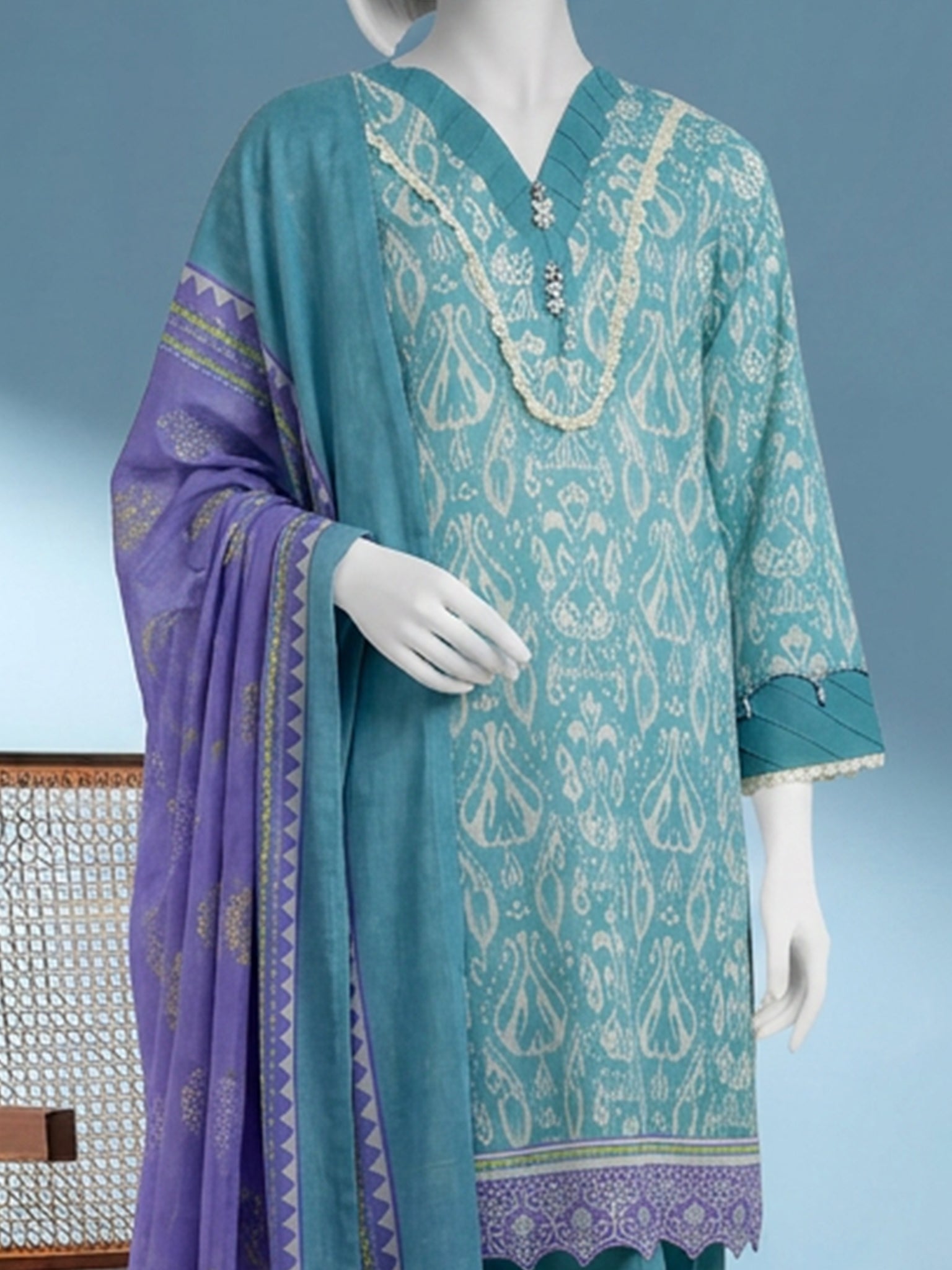 Lawn  Printed 3 Piece Unstitched | PJBWU-2601155B