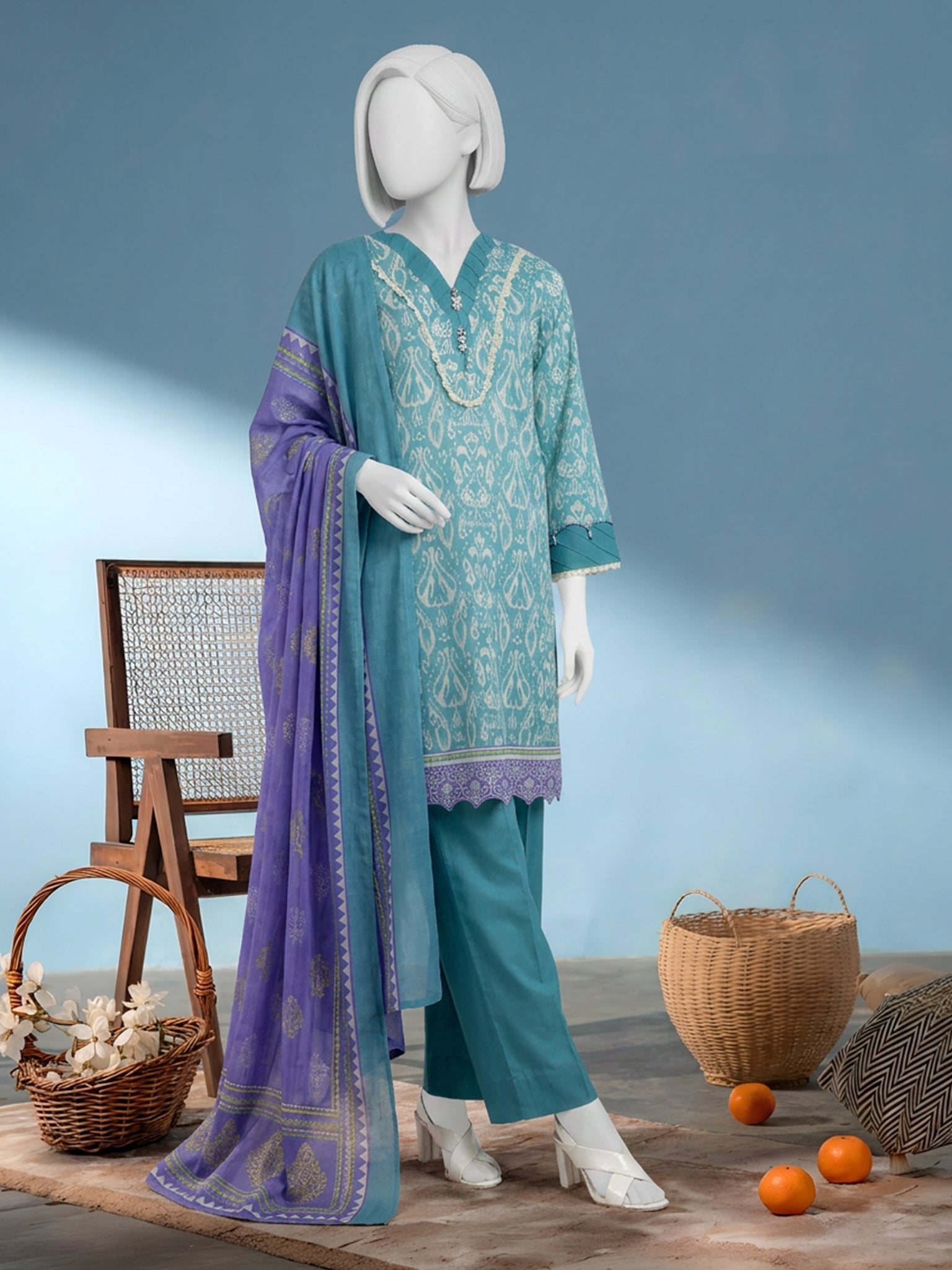 Lawn  Printed 3 Piece Unstitched | PJBWU-2601155B