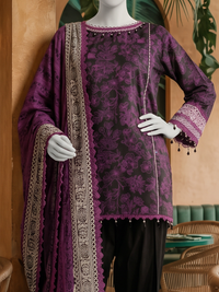 Lawn Printed 3Pc Unstitched Suit | PJBWU-2501137-B