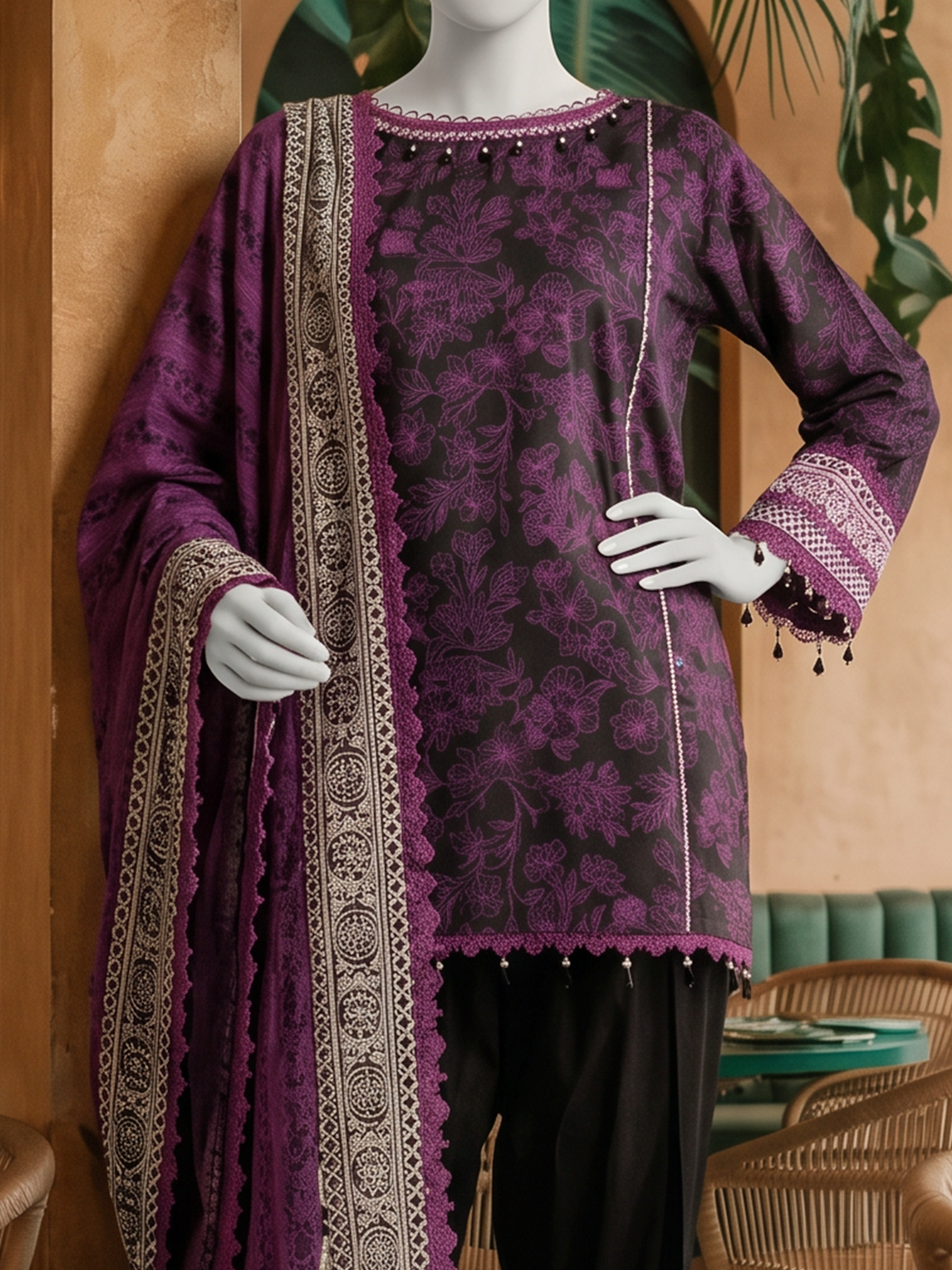 Lawn Printed 3Pc Unstitched Suit | PJBWU-2501137-B