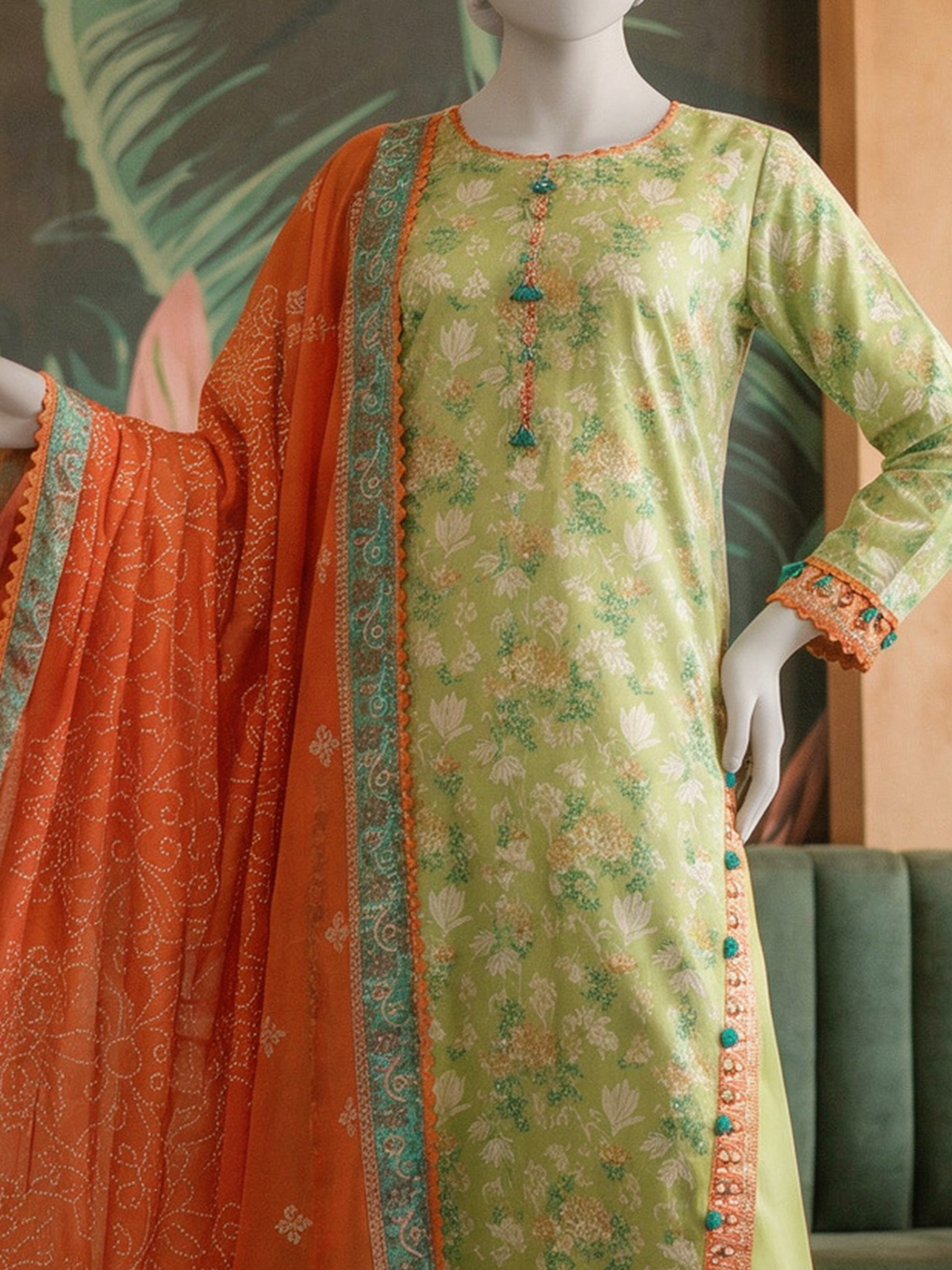 Lawn Printed 3Pc Unstitched Suit | PJBWU-2501140-B