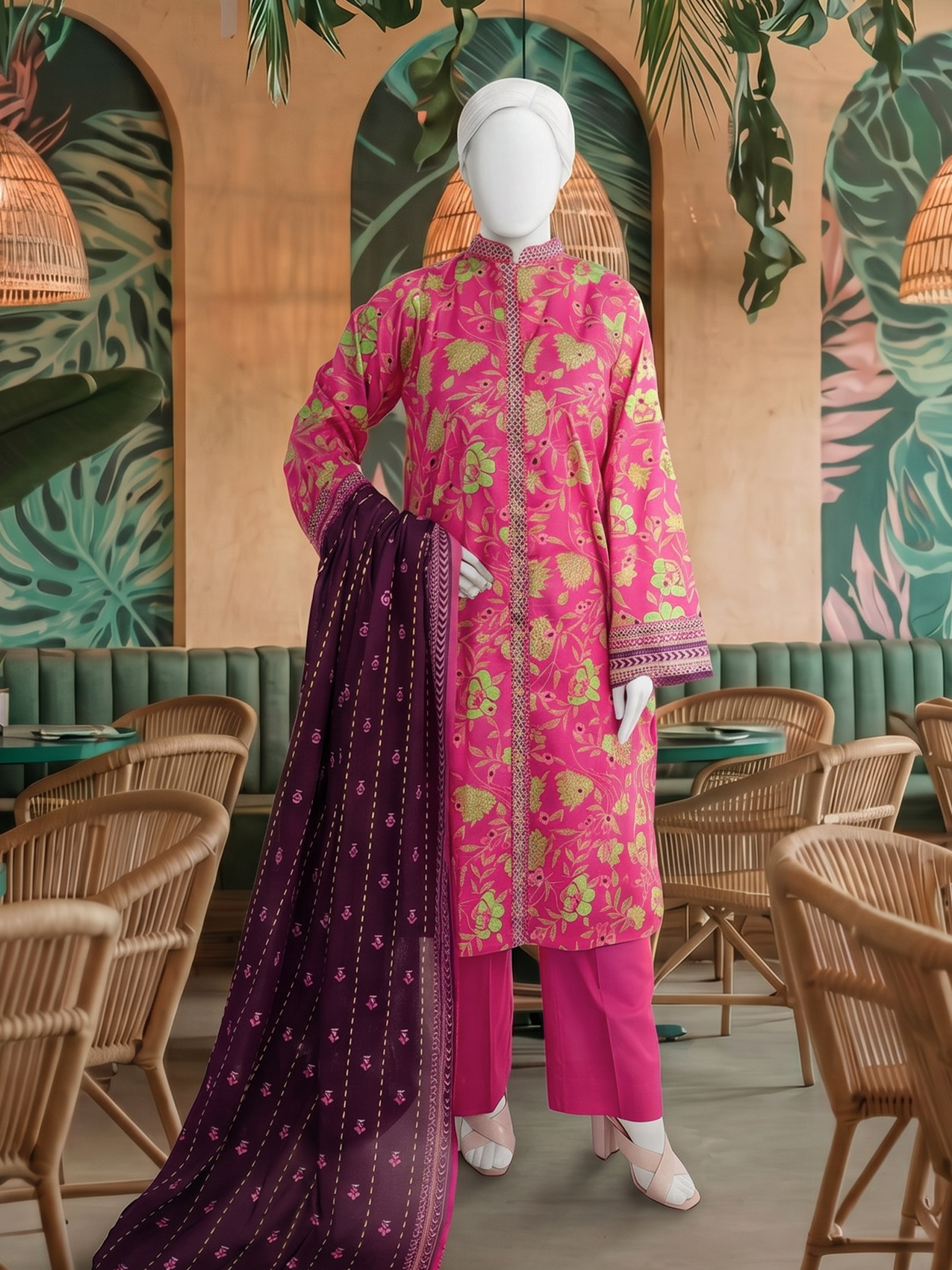 Lawn Printed 3Pc Unstitched Suit | PJBWU-2501141-A