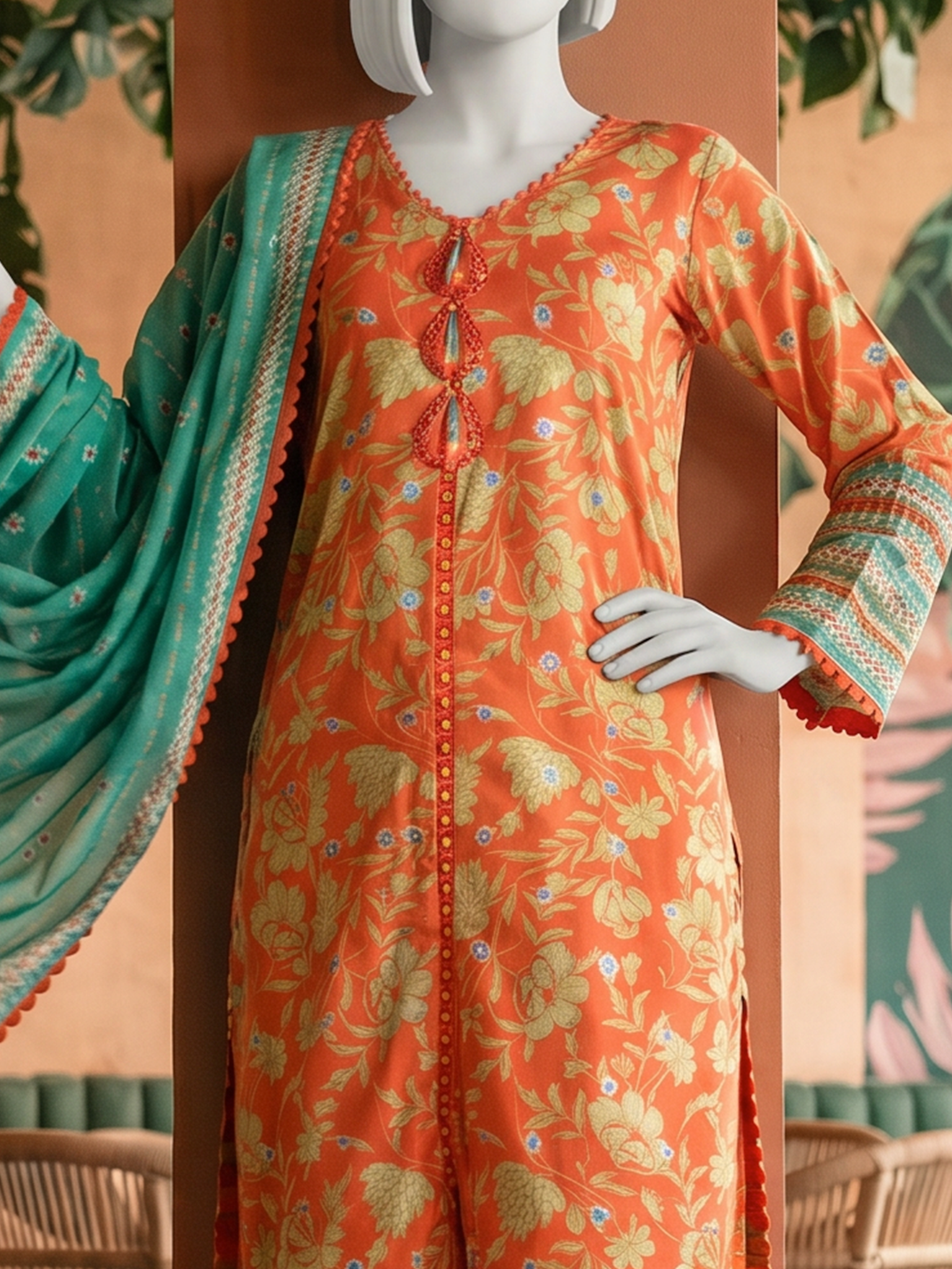 Lawn Printed 3Pc Unstitched Suit | PJBWU-2501141-B