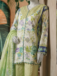 Lawn Printed 3Pc Unstitched Suit | PJBWU-2501143