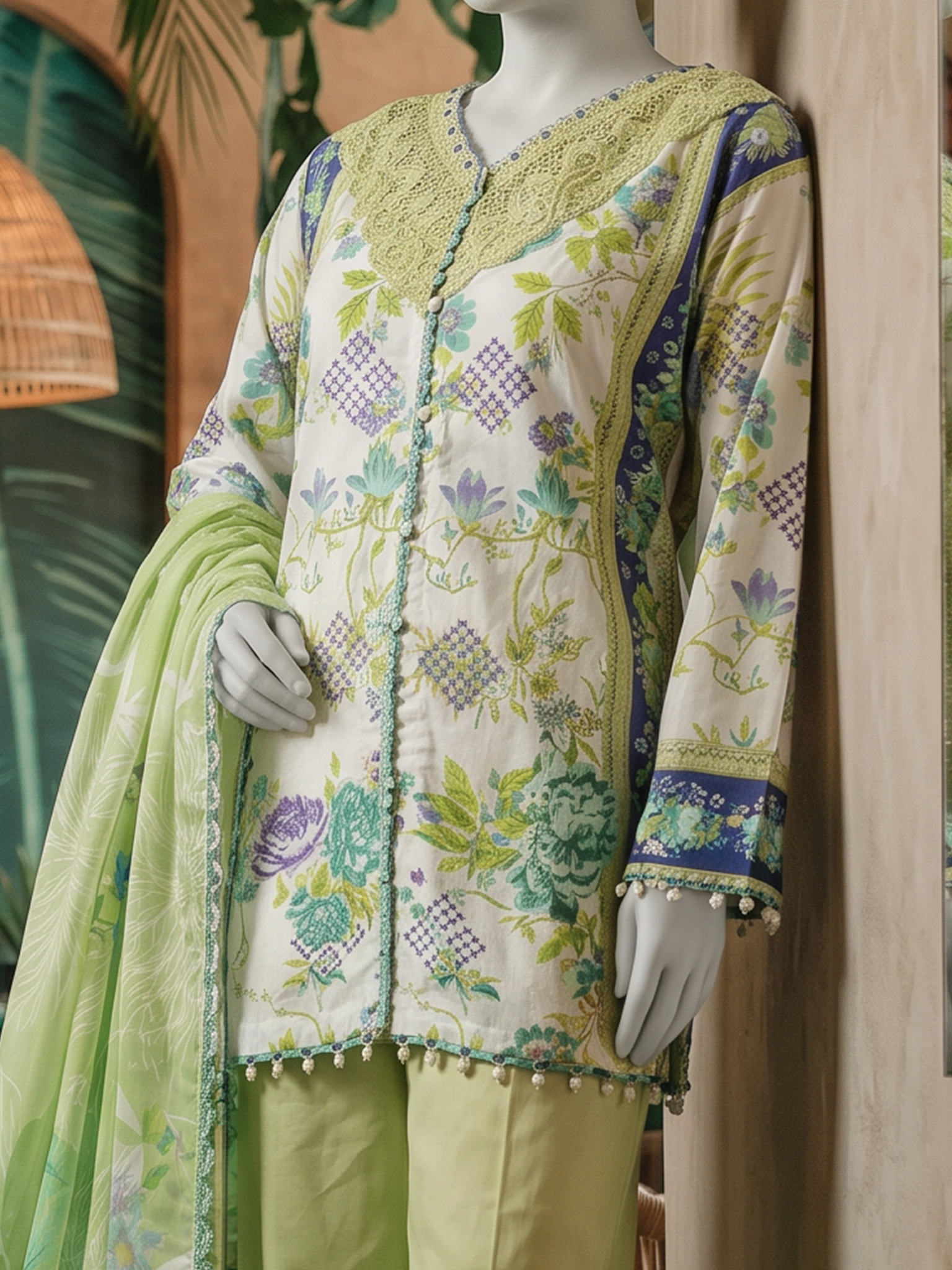 Lawn Printed 3Pc Unstitched Suit | PJBWU-2501143