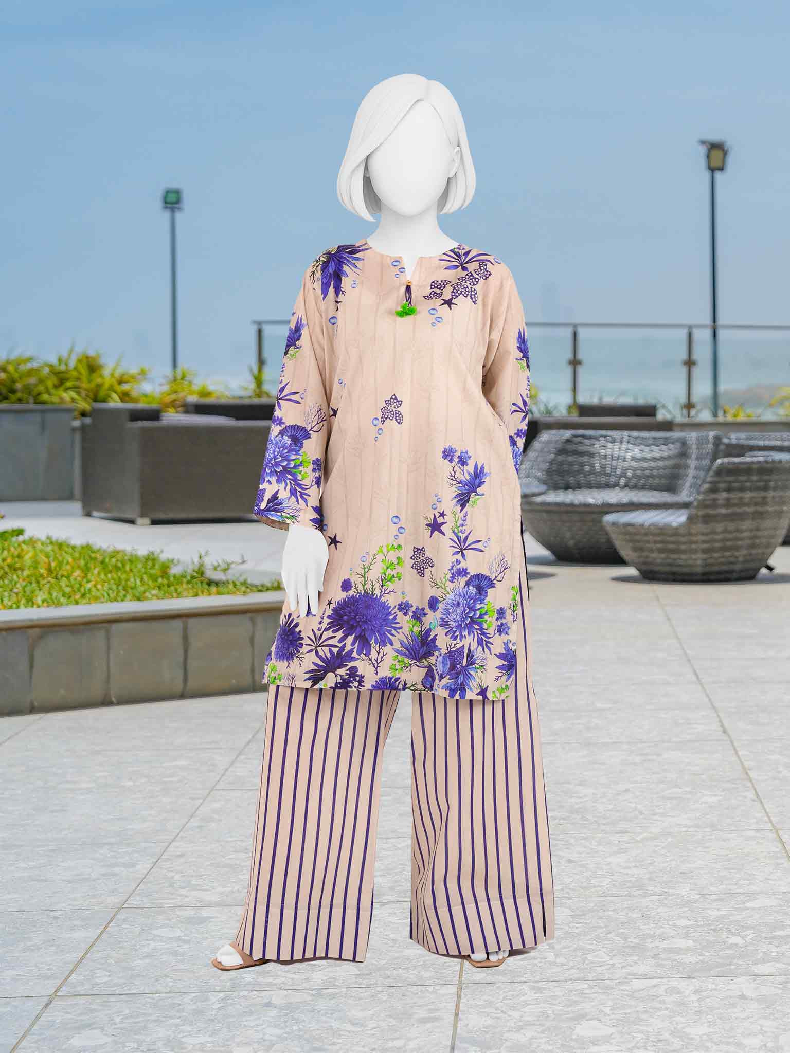 Printed Lawn Co-Ord Set  | PJBWUC-25002