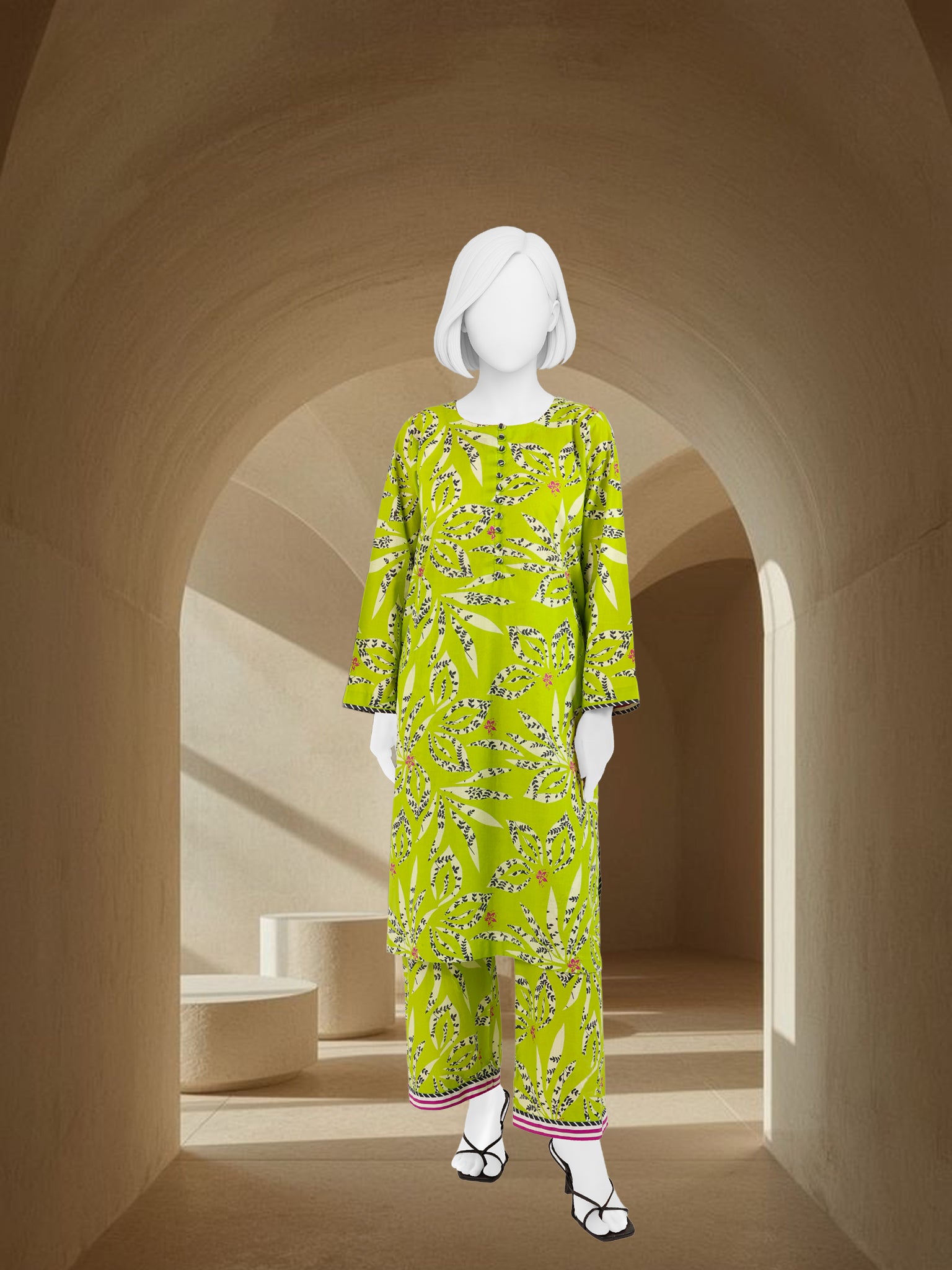 Printed Lawn Co-Ord Set  | PJBWUC-25011