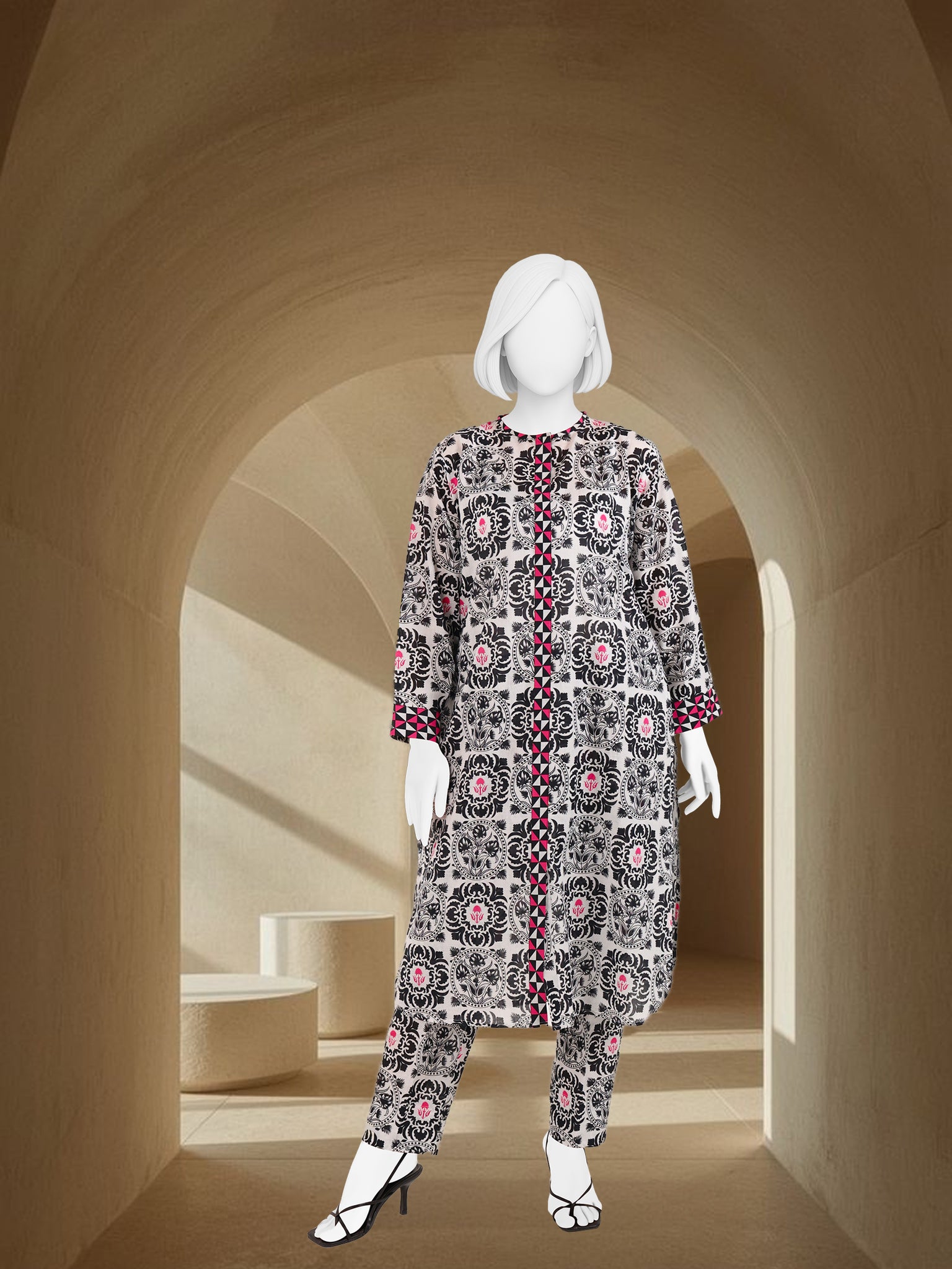 Printed Lawn Co-Ord Set  | PJBWUC-25012